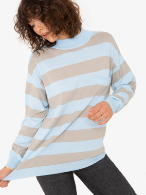 Smith Top - Blue Grey Stripe