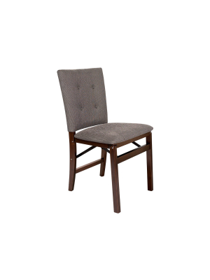 Set Of 2 Parson's Folding Chair - Espresso/jax - Stakmore