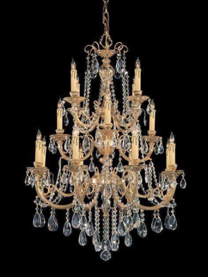 Etta 16 Light Clear Crystal Chandelier