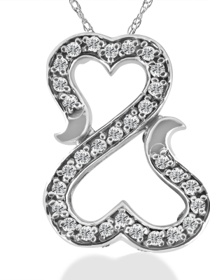 Pompeii3 1/4ct "amore" Diamond Heart Pendant 10k White Gold