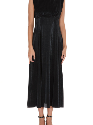 Msgm Tie-neck Sleeveless Midi Dress