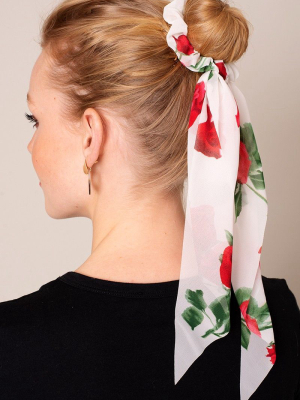 Floral Print Ponytail Scrunchies