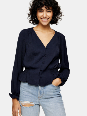 Navy Classic Blouse