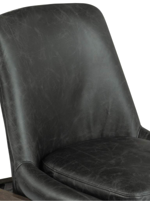 Braden Leather Dining Chair, Durango Smoke, Set Of 2