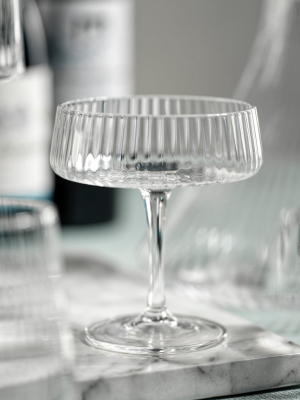 Fluted Textured Martini Glass - Set Of 4