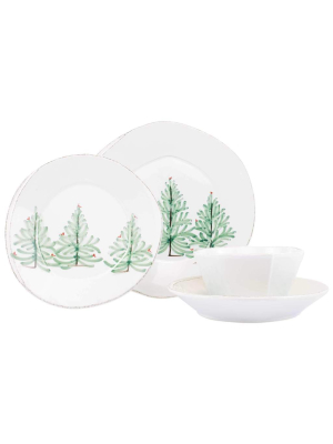 Vietri Lastra Holiday Four-piece Place Setting