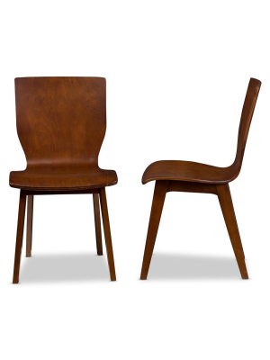 Eva Mid-century Dark Walnut Bent Wood Dining Chair