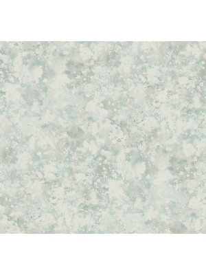 Waterdrop Floral Wallpaper In Blue And Grey From The French Impressionist Collection By Seabrook Wallcoverings