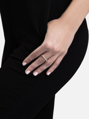 Thin Screw Cuff Ring, Rose