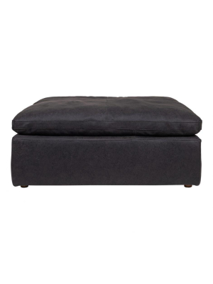 Clay Ottoman Nubuck Leather Black