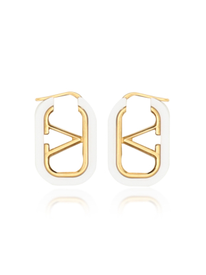 Valentino Garavani Gold-tone And Enamel Earrings
