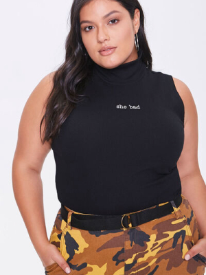 Plus Size She Bad Graphic Tank Top