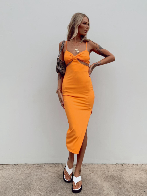 Marissa Midi Dress Orange