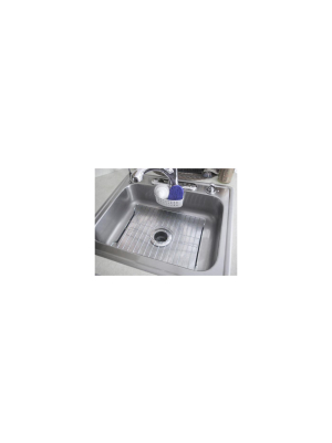 Home Basics Medium Chrome Sink Protector With Rubber Base