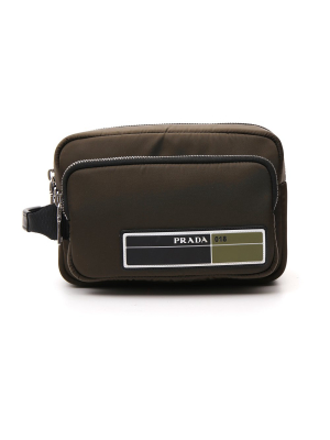 Prada Logo Patch Pouch