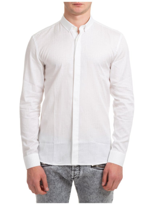 Balmain Logo Motif Jacquard Shirt