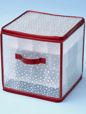 Lakeside Clear 64-count Ornament Storage Cube With Zipper Top Closure And Handle
