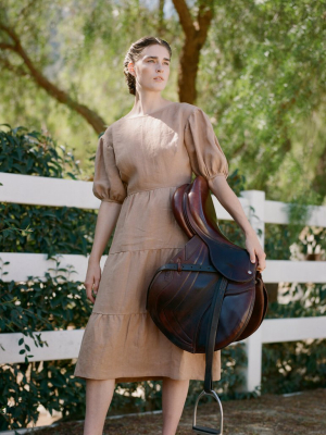 Quince Dress Camel Linen