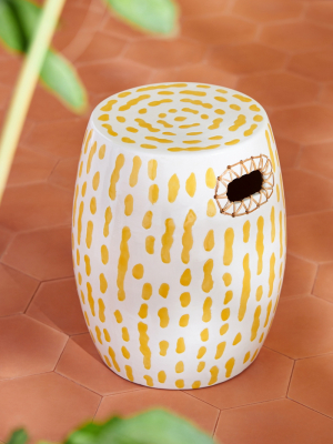 Striped Ceramic Stool