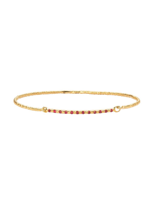 Textured Bangle - Ruby