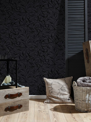 Ribbon Wallpaper In Black And Metallic Design By Bd Wall