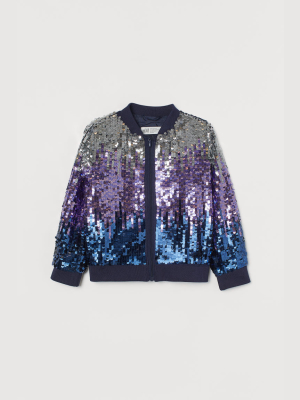 Sequined Bomber Jacket