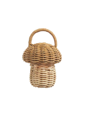 Olli Ella Rattan Mushroom Rattle