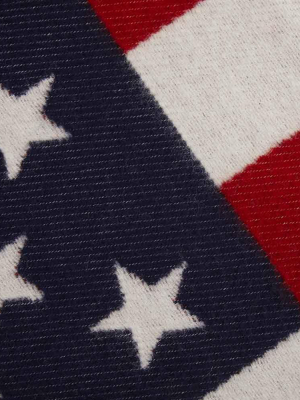 American Flag Red/white/navy Wool Throw