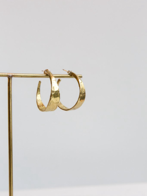 M+a Textured Brass Hoops