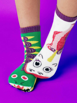 Pals Socks Kids Collectible Mismatched Socks- Dragon & Unicorn