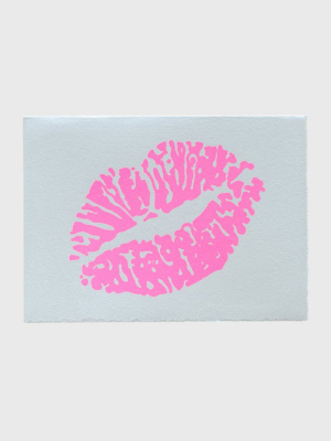 Gold Teeth Brooklyn Lips Greeting Card