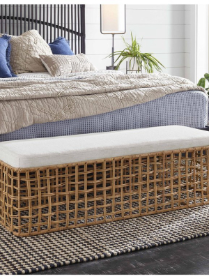 Getaway Rattan Bench