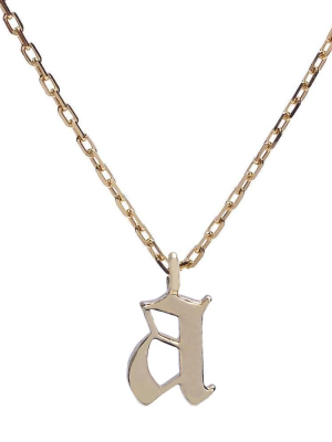 Goth Initial Necklace