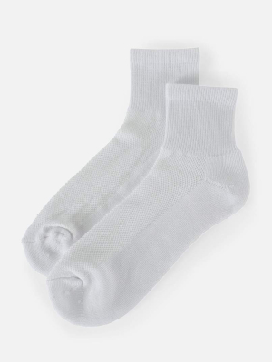 Mesh Top High Quarter 3-pack Socks