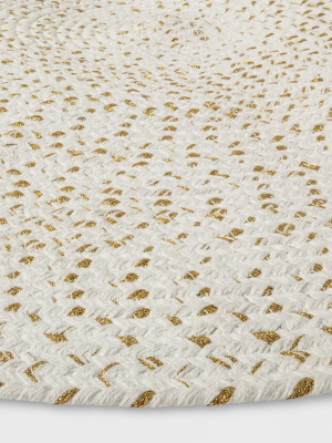 3' Braided Round Rug White - Pillowfort™