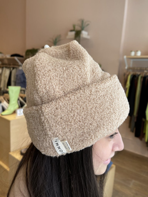 Mini Sherpa Beanie In Sand