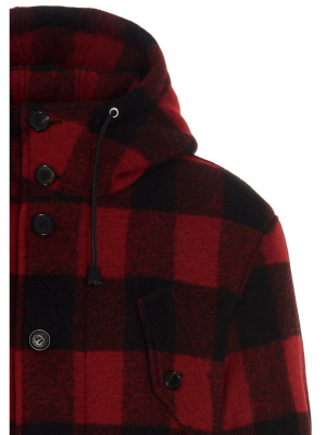 Dsquared2 Checked Single-breasted Buttoned Coat