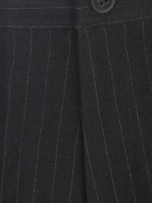 Y's Pinstripe Straight Leg Pants