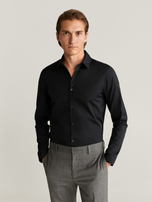 Super Slim-fit Tailored Stretch Cotton Shirt