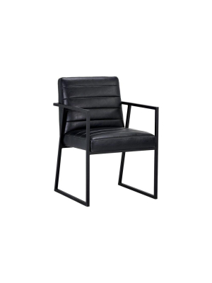 Spyros Dining  Armchair - Coal Black