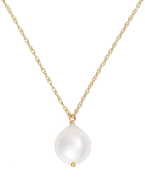 Teardrop Pearl Necklace - 14k Gold