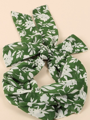 Floral Print Twisted Durable Rubber Headband