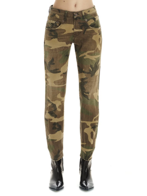 R13 Camouflage Printed Skinny Jeans