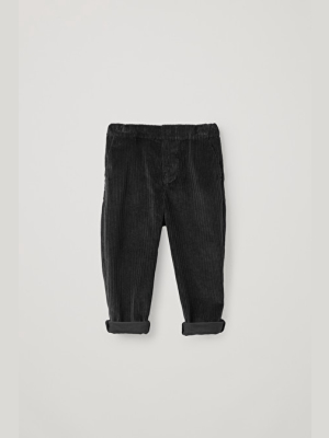 Dropped Crotch Cotton Corduroy Pants