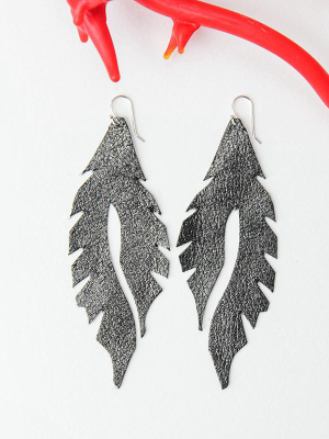 Leather Feather Minis: Graphite