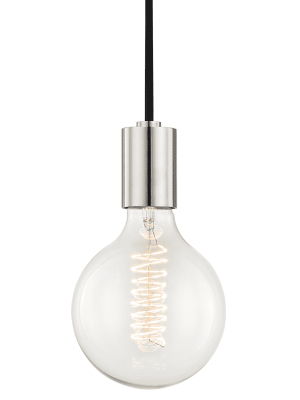 Ava 1 Light Pendant - Polished Nickel