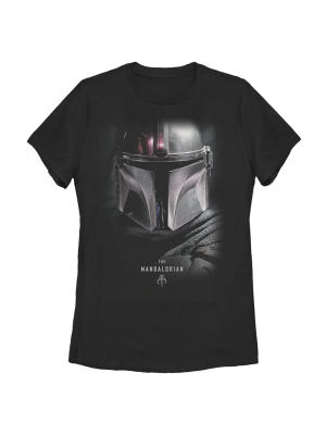 Women's Star Wars The Mandalorian Bounty Hunter Shadow T-shirt