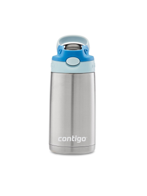 Contigo 13oz Stainless Steel Kids' Water Bottle With Autospout Straw Blue