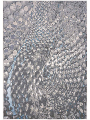 Feizy Rug Azure 3403f, Blue/silver