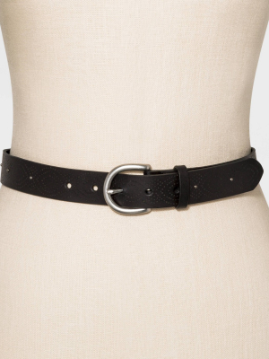 Women's Studs Laser Etched Belt - Universal Thread™ Black